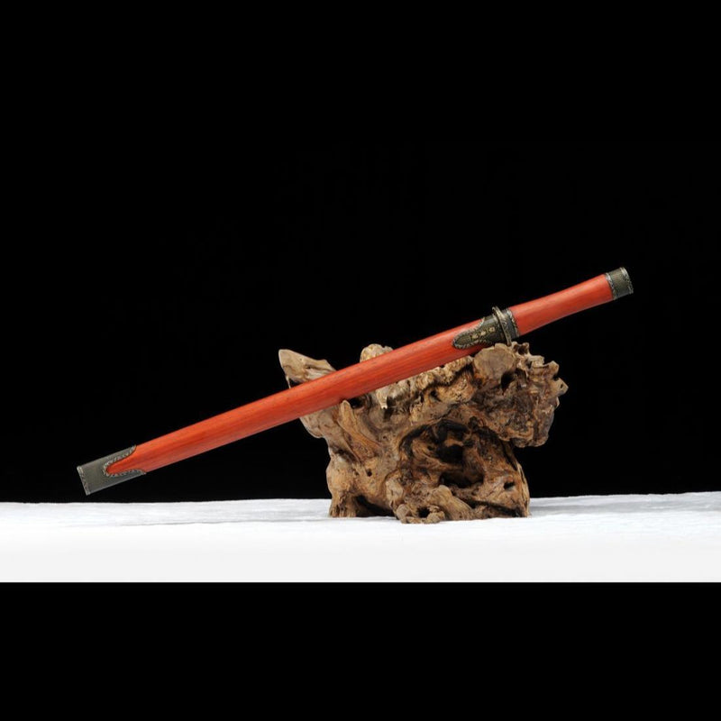 Handmade Chinese Sword Hanyi Jian Folded Steel Blade The Eight-sided Blade Ebony Scabbard - COOLKATANA 