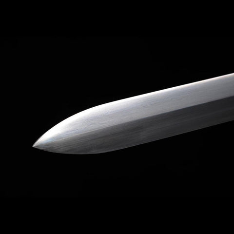Handmade Chinese Swords Work Cloth Sword Folded Steel Blade Ebony Scabbard-COOLKATANA-SL-3070-U