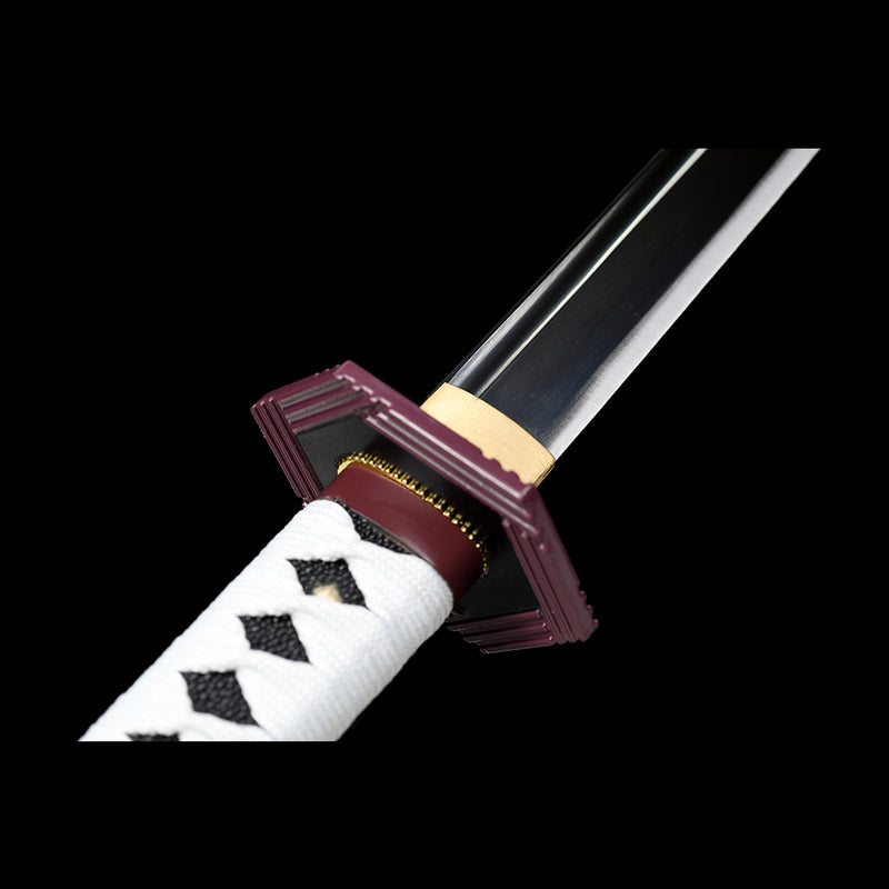 1095 High Carbon Steel Black Blade Demon Slayer Giyu Tomioka Nichirin Katana Sword - COOLKATANA 