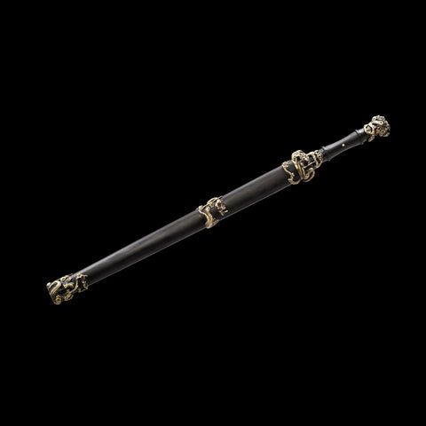 Handmade Chinese Sword Snow Sword Aoxue Jian Folded Steel Blade Ebony Scabbard-COOLKATANA-SL-3020-U
