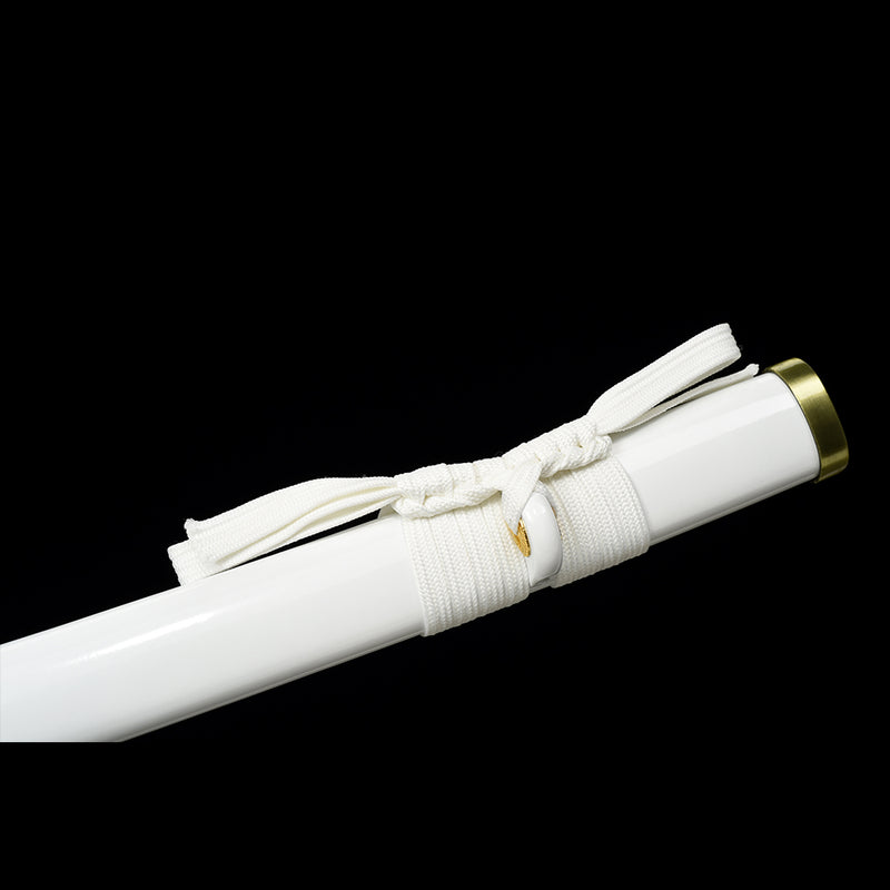 1095 High Carbon Steel White One Piece Roronoa Zoro's Wado Ichimonji Katana Sword - COOLKATANA 