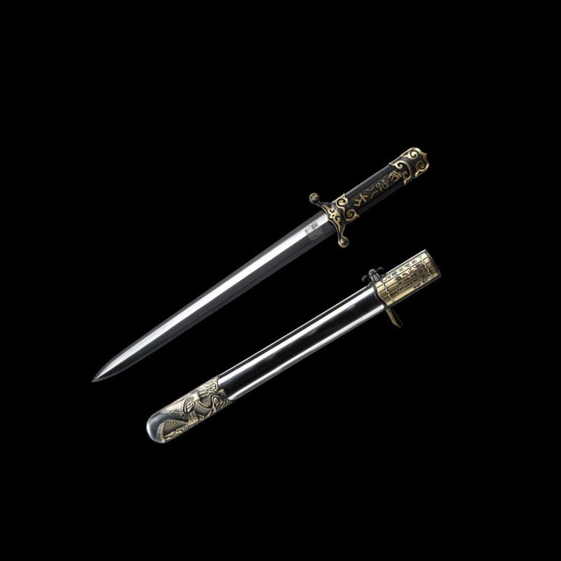 Handmade Chinese Sword General Short Sword Folded Steel Eight-sided ...