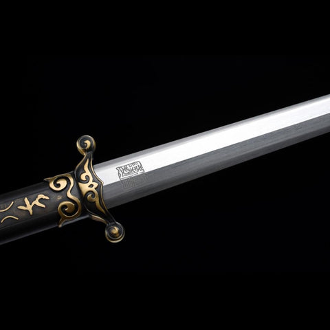 Handmade Chinese Sword General Short Sword Folded Steel Eight-sided Blade-COOLKATANA