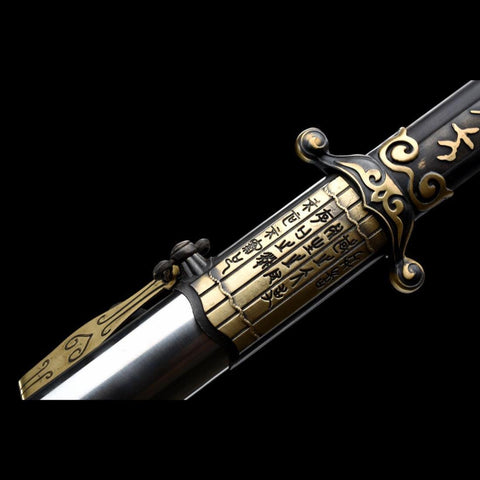 Handmade Chinese Sword General Short Sword Folded Steel Eight-sided Blade-COOLKATANA-SL-7116-U