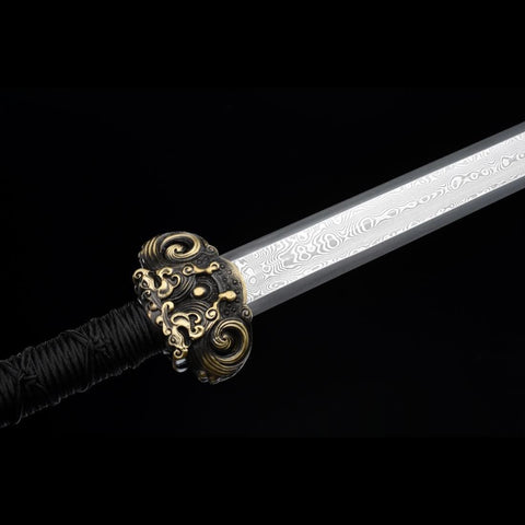 Handmade Chinese Swords Youlong Jian Longquan Sword Folded steel Eight-sided Blade-COOLKATANA