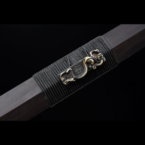 Handmade Chinese Swords Youlong Jian Longquan Sword Folded steel Eight-sided Blade-COOLKATANA