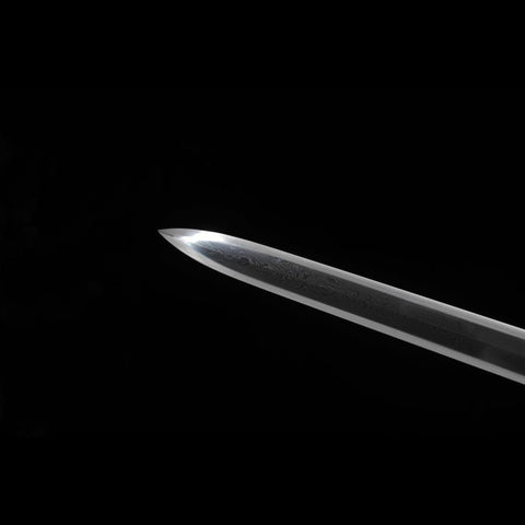 Handmade Chinese Sword Four-Holy-Animal Han Jian Folded Steel Eight-Sided Blade Ebony Scabbard-COOLKATANA-SL-6051-U