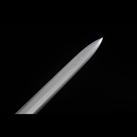 Handmade Chinese Sword Four-Holy-Animal Han Jian Folded Steel Eight-Sided Blade Ebony Scabbard-COOLKATANA-SL-6051-U