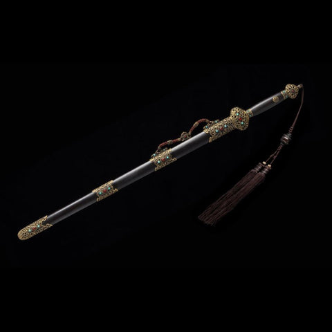 Handmade Chinese Sword Qingfeng Jian Inheritance of the Qing Dynasty Gem-encrusted Sword Style-COOLKATANA