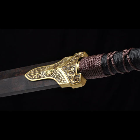 Handmade Chinese Sword Warring States BenChu Jian Folded Steel Eight-Sided Blade-COOLKATANA