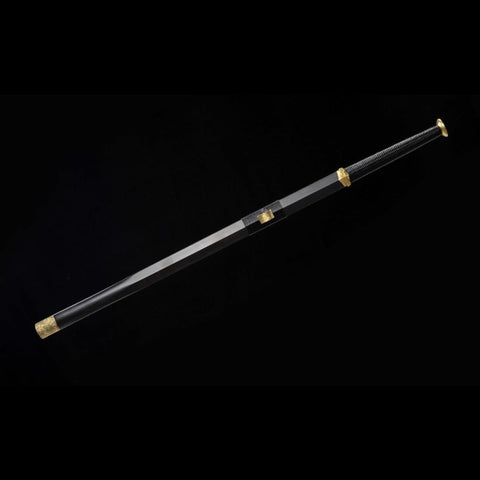 Handmade Chinese Sword Xiangyun Han Jian Auspicious Cloud Pattern Engraved Folded Steel Eight-sided Blade-COOLKATANA-SL-6027-U