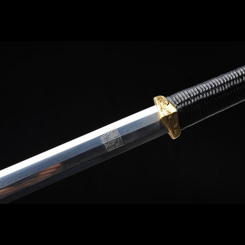 Handmade Chinese Sword Xiangyun Han Jian Auspicious Cloud Pattern Engraved Folded Steel Eight-sided Blade-COOLKATANA-SL-6027-U