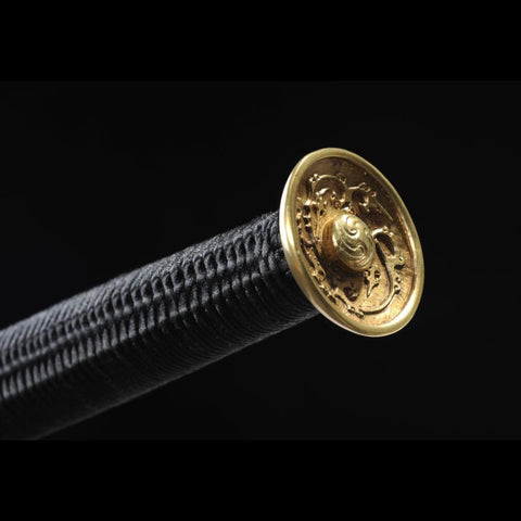 Handmade Chinese Sword Xiangyun Han Jian Auspicious Cloud Pattern Engraved Folded Steel Eight-sided Blade-COOLKATANA-SL-6027-U