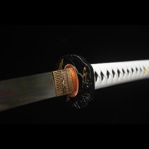 Handmade Game Ghost Of Tsushima Katana Sword And Tanto Sword Set Hand Polished T10 Steel Blade Full Tang Clay Tempered-COOLKATANA