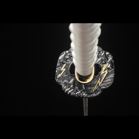Handmade Game Ghost of Tsushima Katana Sword High Manganese Steel Full Tang Clay Tempered-COOLKATANA-HY-0022-U