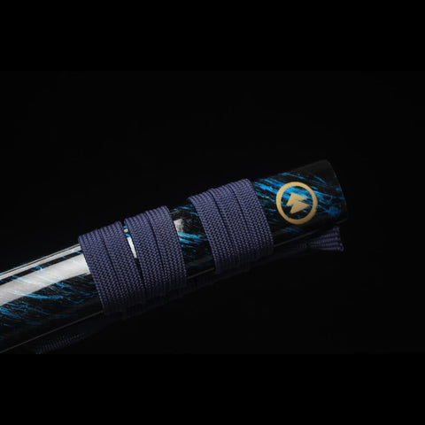 game sword katana ghost of tsushima jin sakai Katana Sword T10 Steel Blade with Bo-Hi Saya HY-0021 11