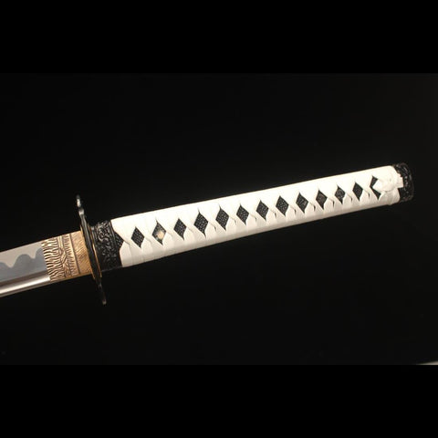 Handmade Game Ghost of Tsushima Katana Sword High Manganese Steel with Bo-Hi Blade Full Tang-COOLKATANA