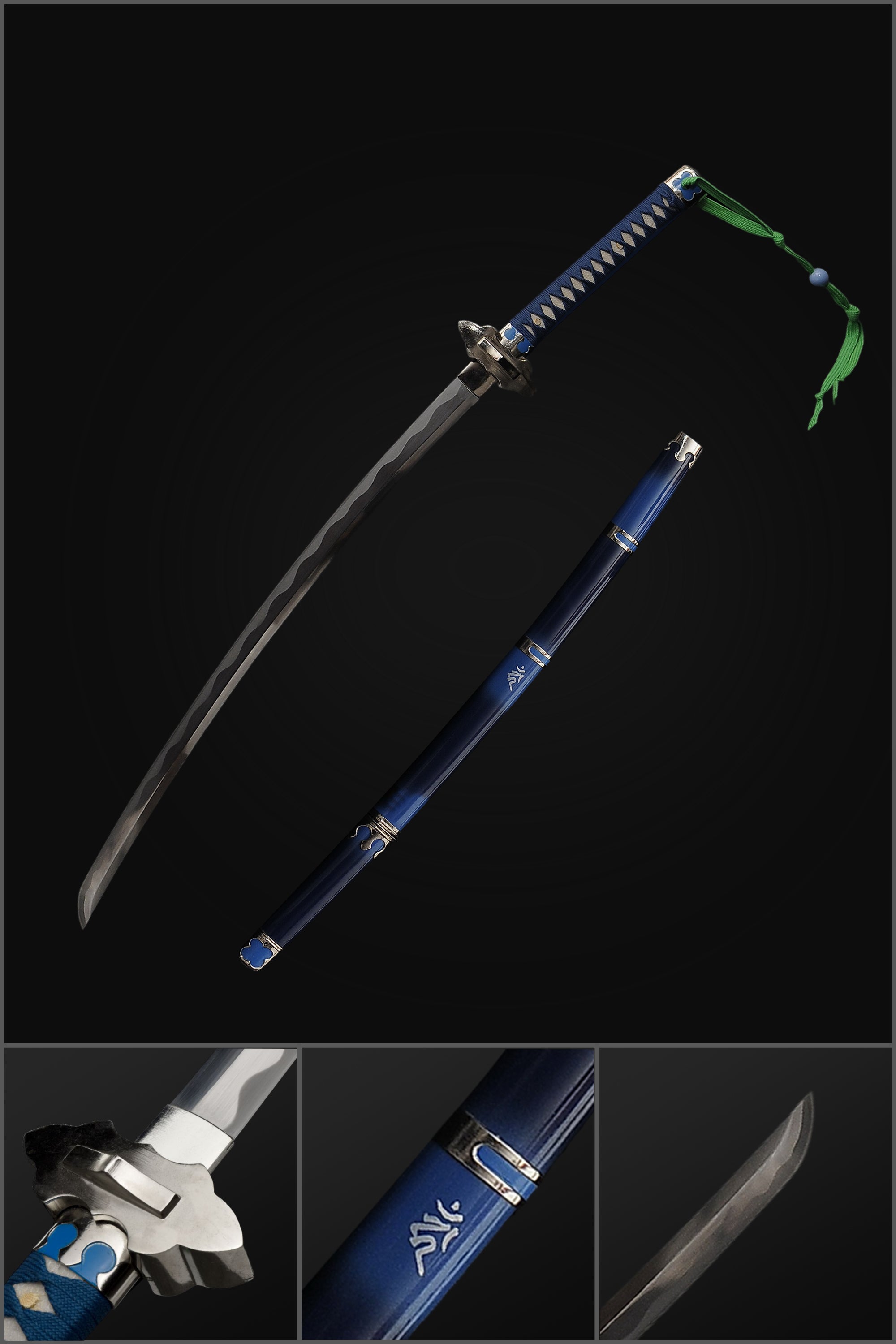 Hand Forged Anime Blue Exorcist Rin Okumura Kurikara Katana Sword
