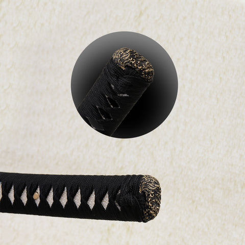 Hand Forged Japanese Katana Sword 1095 High Carbon Steel Bruce Lee Copper Tsuba Mirrorlike Light Blade-COOLKATANA-SL-876-U