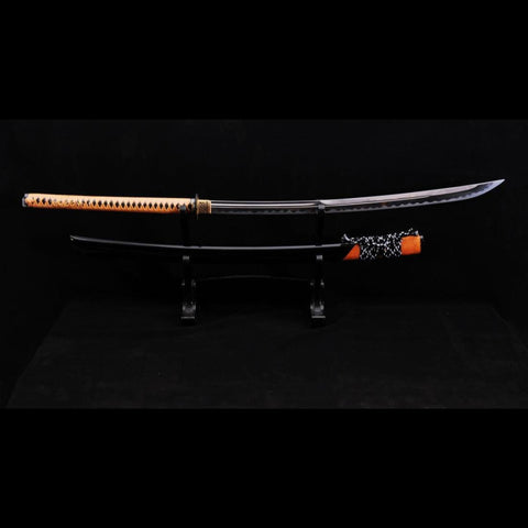 Hand Forged Japanese Naginata Sword 1095 Carbon Steel Rayskin Saya-COOLKATANA