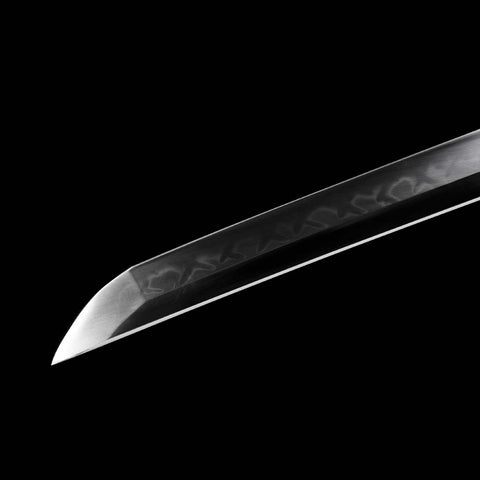 Hand Forged Japanese Ninja Chokuto Sword 1095 High Carbon Steel Iron Tsuba Black Saya-COOLKATANA