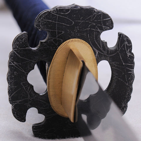 Hand Forged Japanese Ninja Sword Chokuto Damascus Steel With Blowing Needles-COOLKATANA-SL-1072-U