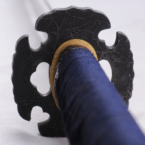 Hand Forged Japanese Ninja Sword Chokuto Damascus Steel With Blowing Needles-COOLKATANA-SL-1072-U
