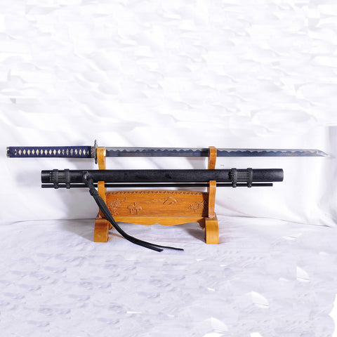 Hand Forged Japanese Ninja Sword Chokuto Damascus Steel With Blowing Needles-COOLKATANA-SL-1072-U
