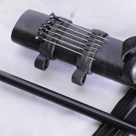 Hand Forged Japanese Ninja Sword Folded Steel Chokuto Black Blade With Blowing Needles-COOLKATANA-SL-1071-U
