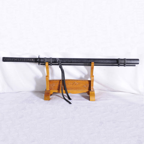 Hand Forged Japanese Ninja Sword Folded Steel Chokuto Black Blade With Blowing Needles-COOLKATANA-SL-1071-U