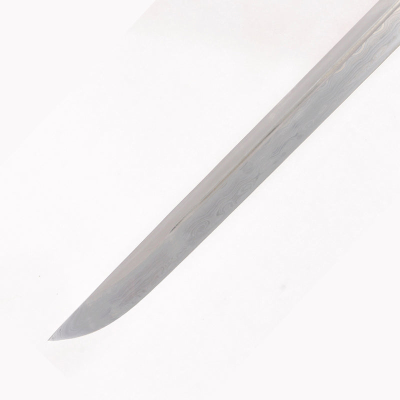 Hand Forged Japanese Ninja Sword Straight Blade Chokuto Folded Steel Dragon Tsuba Battle Ready - COOLKATANA 