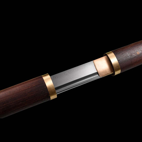 Hand Forged Japanese Ninjato Sword Folded Steel Straight Blade Full Tang-COOLKATANA-SL-1325-U