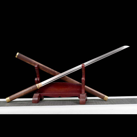 Hand Forged Japanese Ninjato Sword Folded Steel Straight Blade Full Tang-COOLKATANA-SL-1325-U