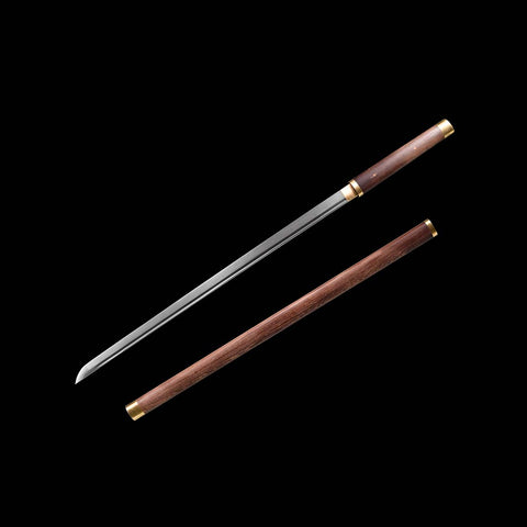 Hand Forged Japanese Ninjato Sword Folded Steel Straight Blade Full Tang-COOLKATANA-SL-1325-U