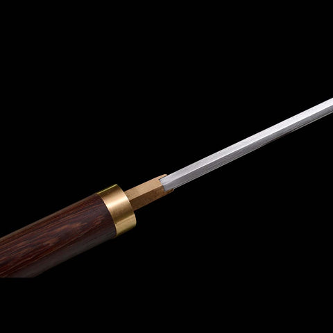 Hand Forged Japanese Ninjato Sword Folded Steel Straight Blade Full Tang-COOLKATANA-SL-1325-U