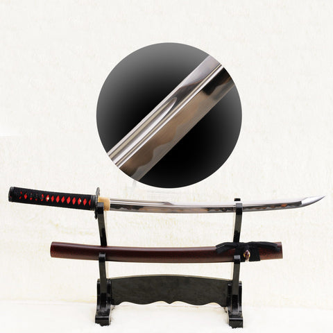 Hand Forged Japanese O-Kissaki Wakizashi 1095 Carbon Steel Sword Unokubi-Zukuri Blade Battle Ready-COOLKATANA