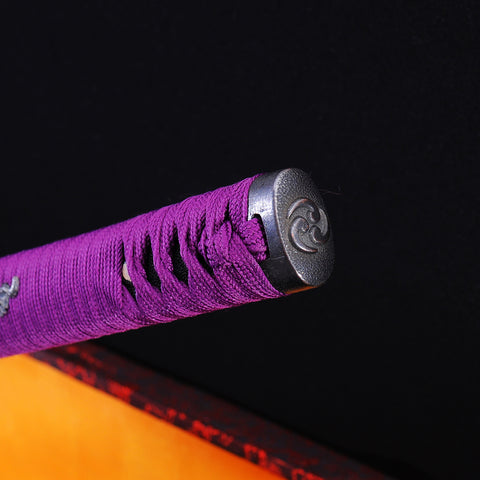 Hand Forged Japanese Samurai Katana Sword 1095 Carbon Steel Clay Tempered Blade Copper Musashi Tsuba-COOLKATANA-SL-771-U