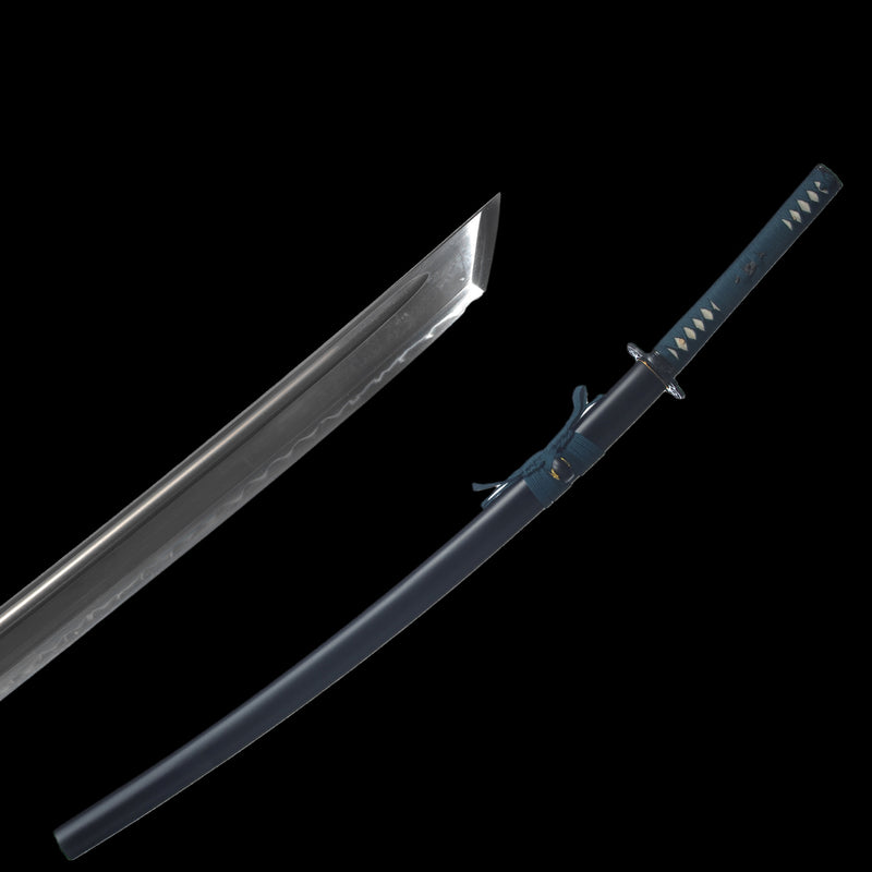 Hand Forged Japanese Samurai Katana Sword 1095 Carbon Steel Clay Tempered Kiriha-Zukuri - COOLKATANA 