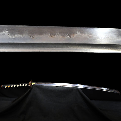 Hand Forged Japanese Samurai Katana Sword 1095 Folded Steel Clay Tempered Hand-Drawn Crane Saya-COOLKATANA-SL-1403-U