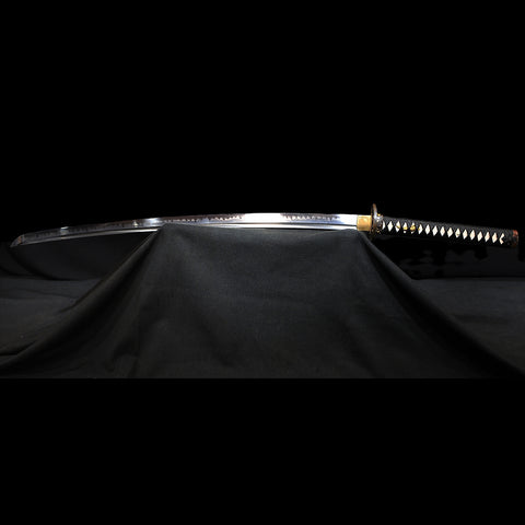 Hand Forged Japanese Samurai Katana Sword 1095 Folded Steel Clay Tempered Hand-Drawn Crane Saya-COOLKATANA-SL-1403-U