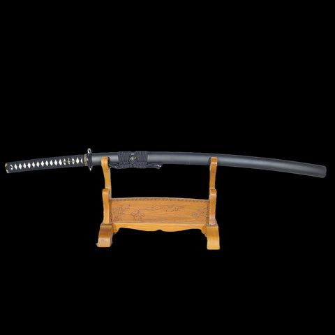 Hand Forged Japanese Samurai Katana Sword 1095 High Carbon Steel Black Blade Clay Tempered Unokubi-Zukuri-COOLKATANA-SL-1166-U