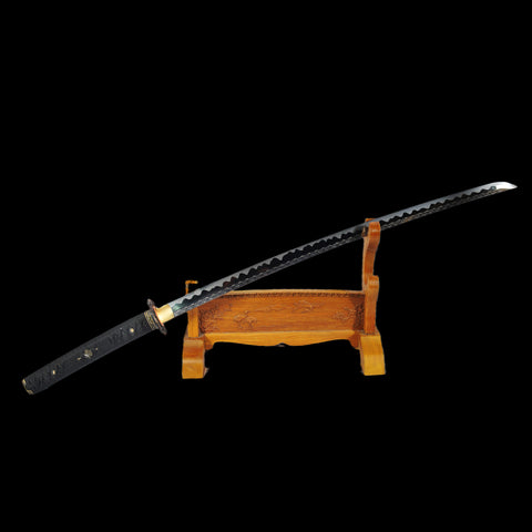 Hand Forged Japanese Samurai Katana Sword 1095 High Carbon Steel Blade With Rose Engraving Sharp-COOLKATANA-SL-1127-U