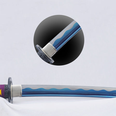 Hand Forged Japanese Samurai Katana Sword 1095 High Carbon Steel Blue Blade-COOLKATANA