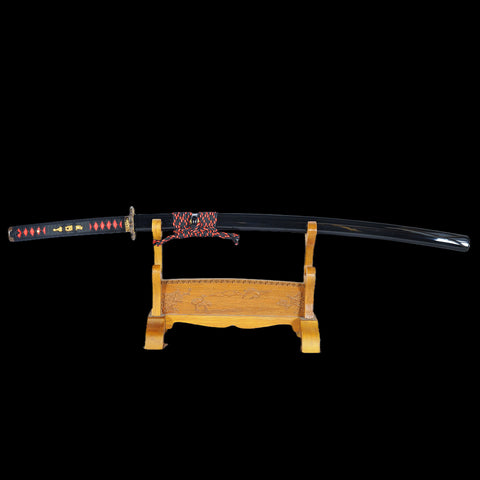 Hand Forged Japanese Samurai Katana Sword 1095 High Carbon Steel Clay Tempered Black Blade Functional-COOLKATANA-SL-1167-U