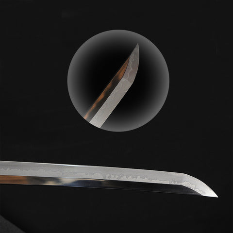 Hand Forged Japanese Samurai Katana Sword 1095 High Carbon Steel Clay Tempered Choji Hamon Snake Tsuba-COOLKATANA-SL-1410-U