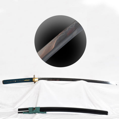 Hand Forged Japanese Samurai Katana Sword 1095 High Carbon Steel Clay Tempered Mirrorlike Blade Tiger Tsuba-COOLKATANA-SL-1200-U