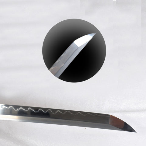 Hand Forged Japanese Samurai Katana Sword 1095 High Carbon Steel Clay Tempered Mirrorlike Blade Tiger Tsuba-COOLKATANA