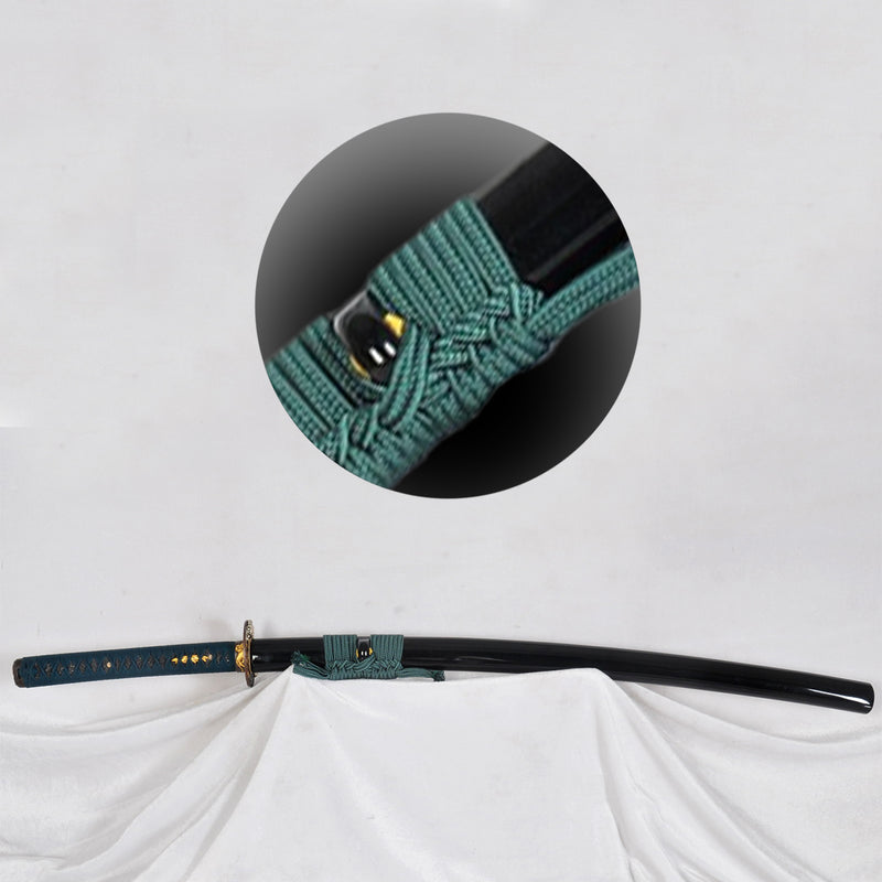 Hand Forged Japanese Samurai Katana Sword 1095 High Carbon Steel Clay Tempered Mirrorlike Blade Tiger Tsuba - COOLKATANA 