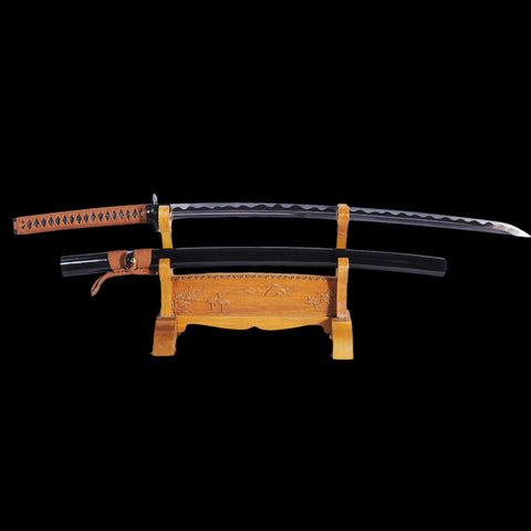 Hand Forged Japanese Samurai Katana Sword 1095 High Carbon Steel Fake Hamon Full Tang-COOLKATANA-SL-1056-U