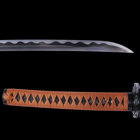 Hand Forged Japanese Samurai Katana Sword 1095 High Carbon Steel Fake Hamon Full Tang-COOLKATANA